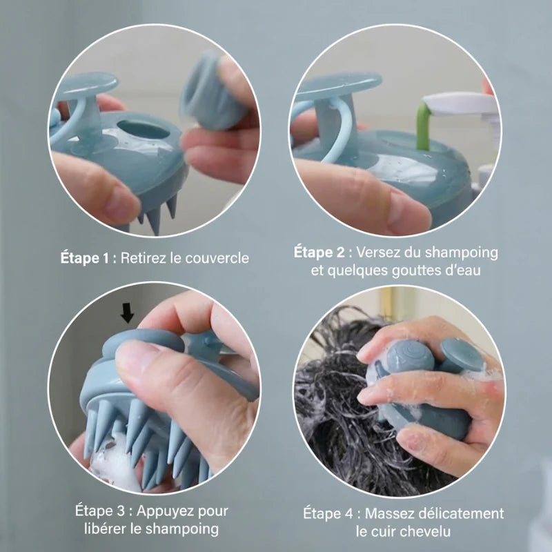 ScalpCare – Brosse exfoliante pour cuir chevelu Ecovia